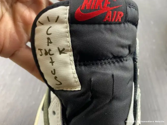 Official Maikesneakers Jordan x WMNS 1 Travis Scott Low Air OG Olive DZ4137-106 0531